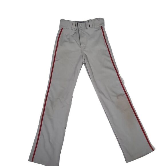 Easton Boys Size Youth XL Gray Red Piping Baseball Pool Pants - Picture 1 of 4
